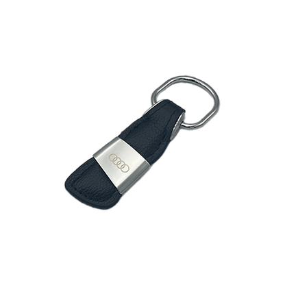 Audi Leather Keychain with Chrome Details