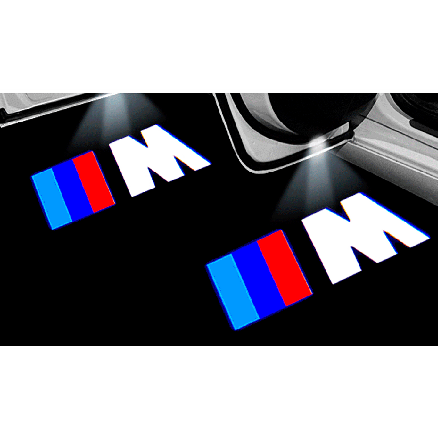 2 stk. BMW M-Sport Logo Innstigningslys 