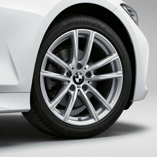 4 pcs. Black and white BMW center caps