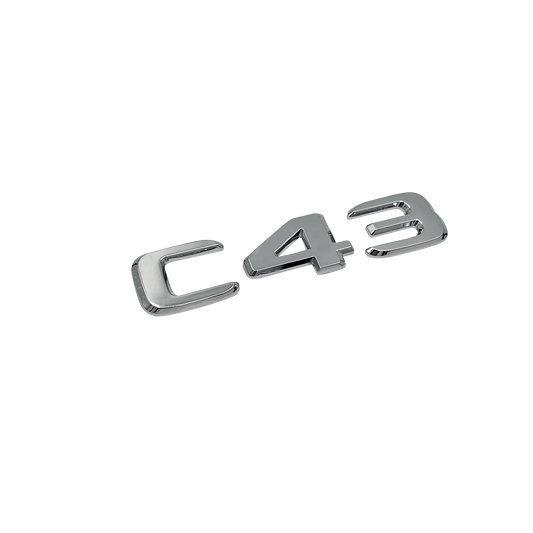 Chrome Mercedes C43 Emblem