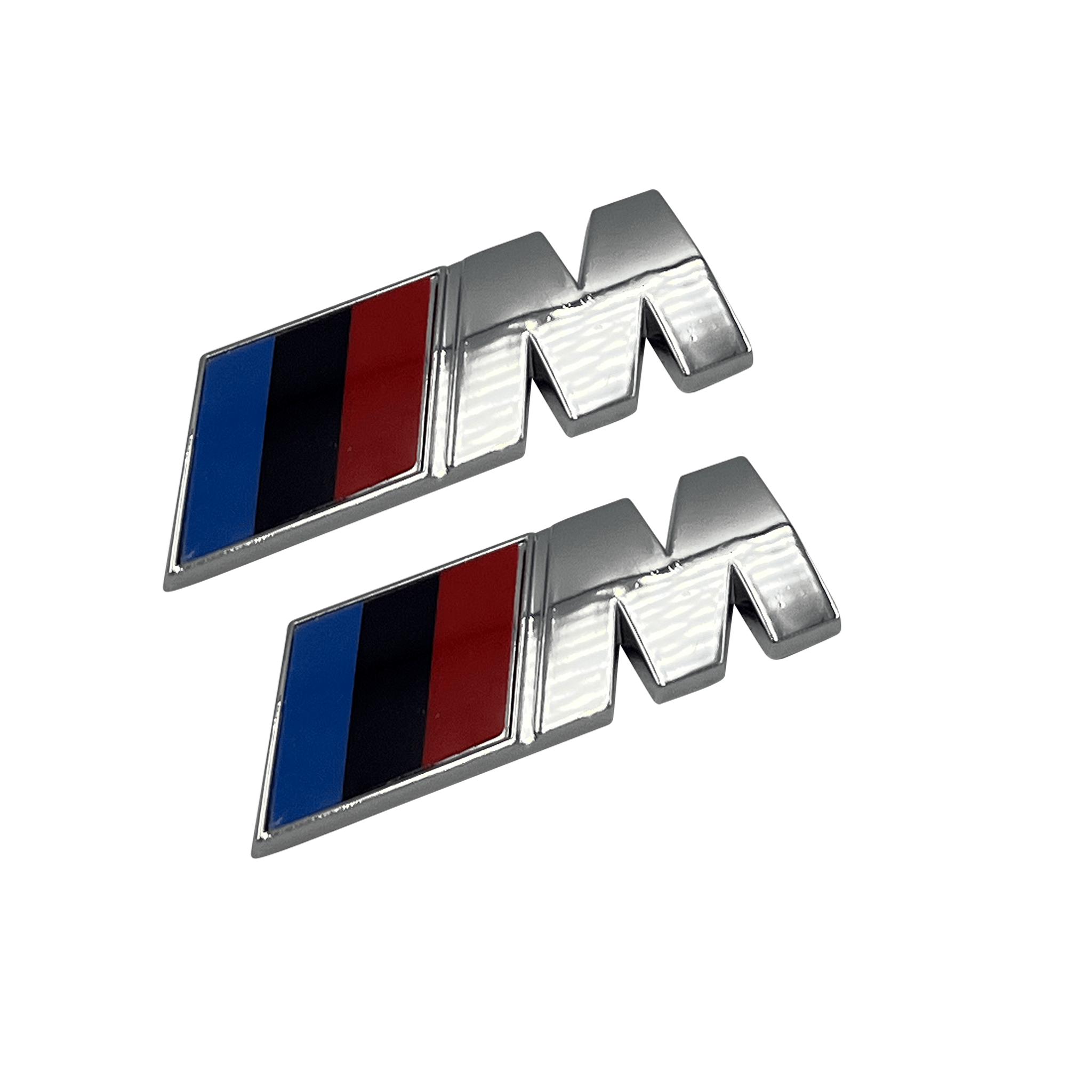 2 pcs. Chrome BMW M-Sport emblems – Driverse