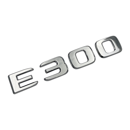 Chrome Mercedes E300 Emblem 