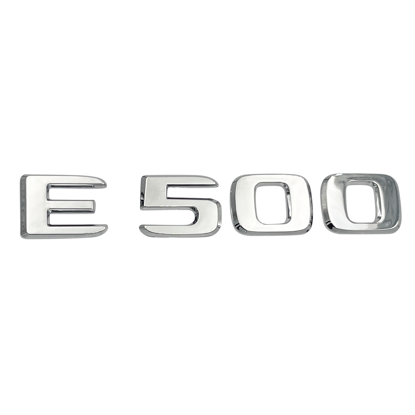 Chrome Mercedes E500 Emblem Badge 