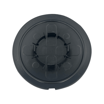 4 pcs. Fiat 500 Center Caps Black with Chrome Text 133mm