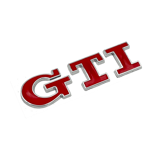 Red &amp; Chrome VW GTI Rear Emblem
