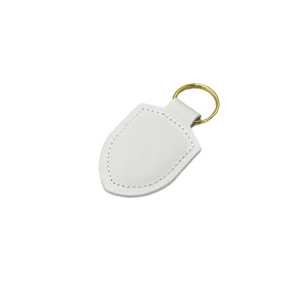 Porsche Keyring in Red Leather with Gold Logo