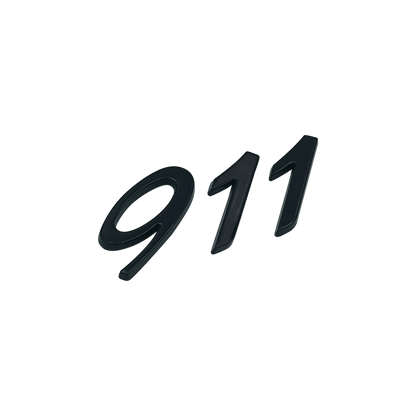 Porsche 911 Rear Emblem Glossy Black
