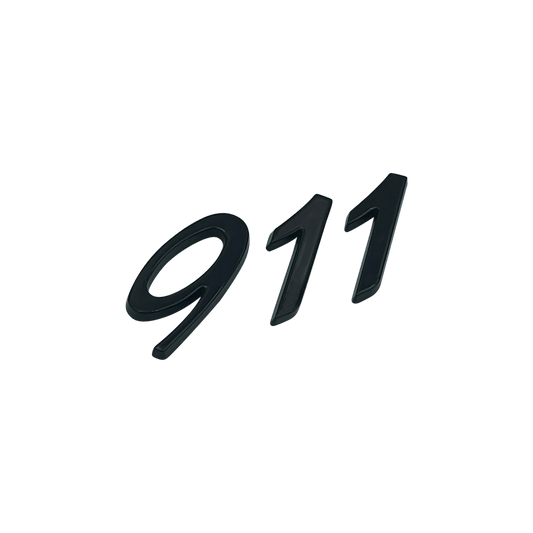 Porsche 911 Rear Emblem Glossy Black