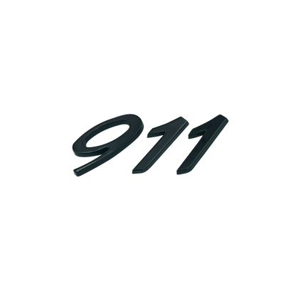 Porsche 911 Rear Emblem Glossy Black
