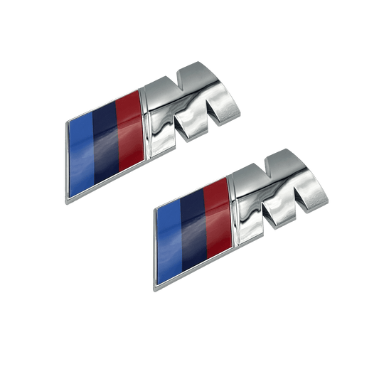 2 pieces Chrome BMW M-Sport Logo Side Fender Emblems