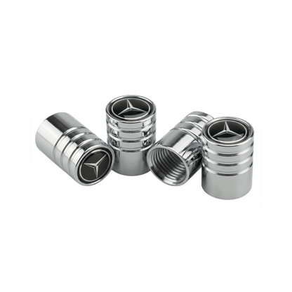 4 pieces. Chrome Mercedes Benz Valve Caps