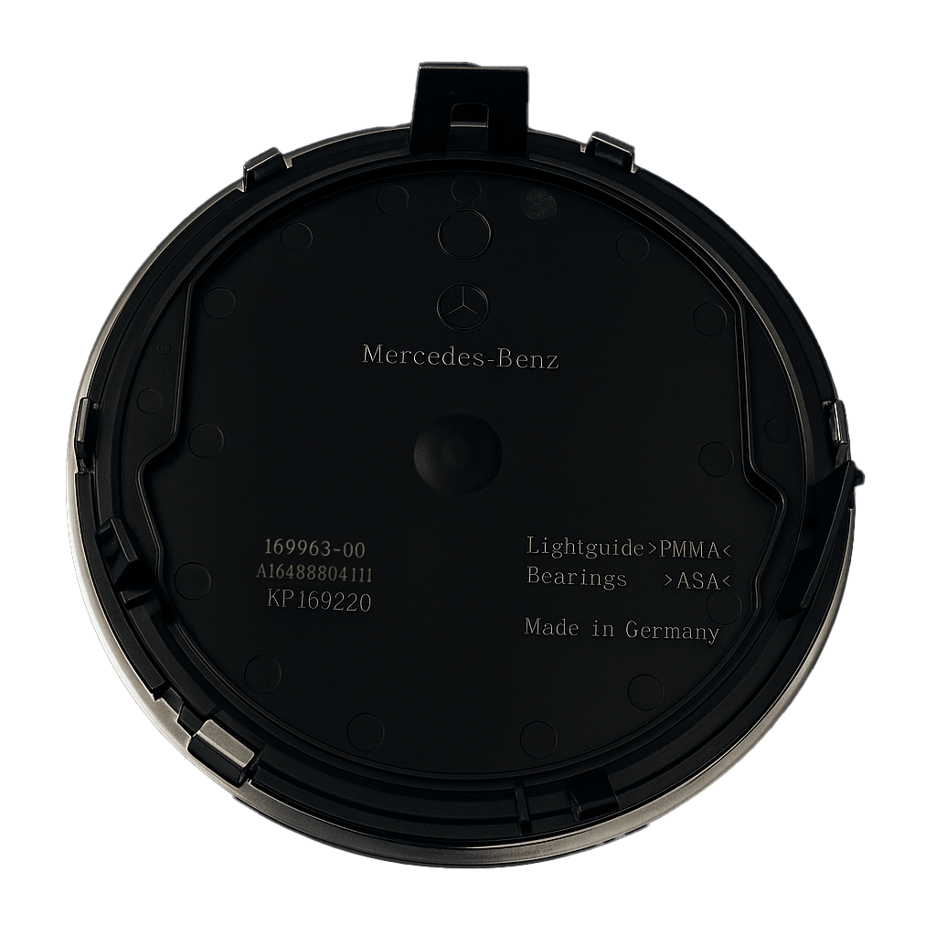 Mercedes Front Grill Star Logo Black 185mm