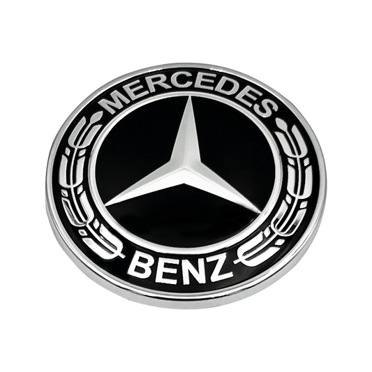 Black Mercedes Steering Wheel Logo Emblem 52mm