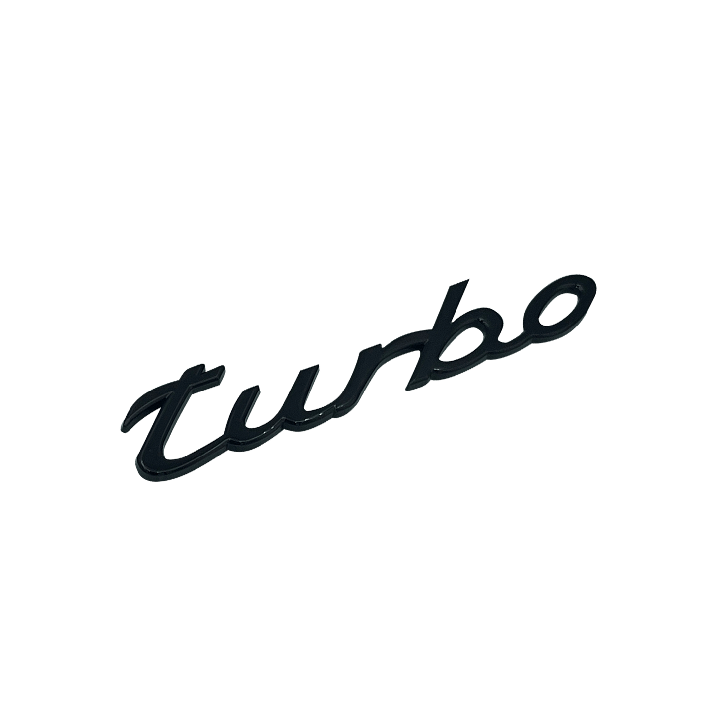 Porsche Turbo Rear Emblem Glossy Black 2020+