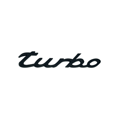 Porsche Turbo Rear Emblem Glossy Black 2020+