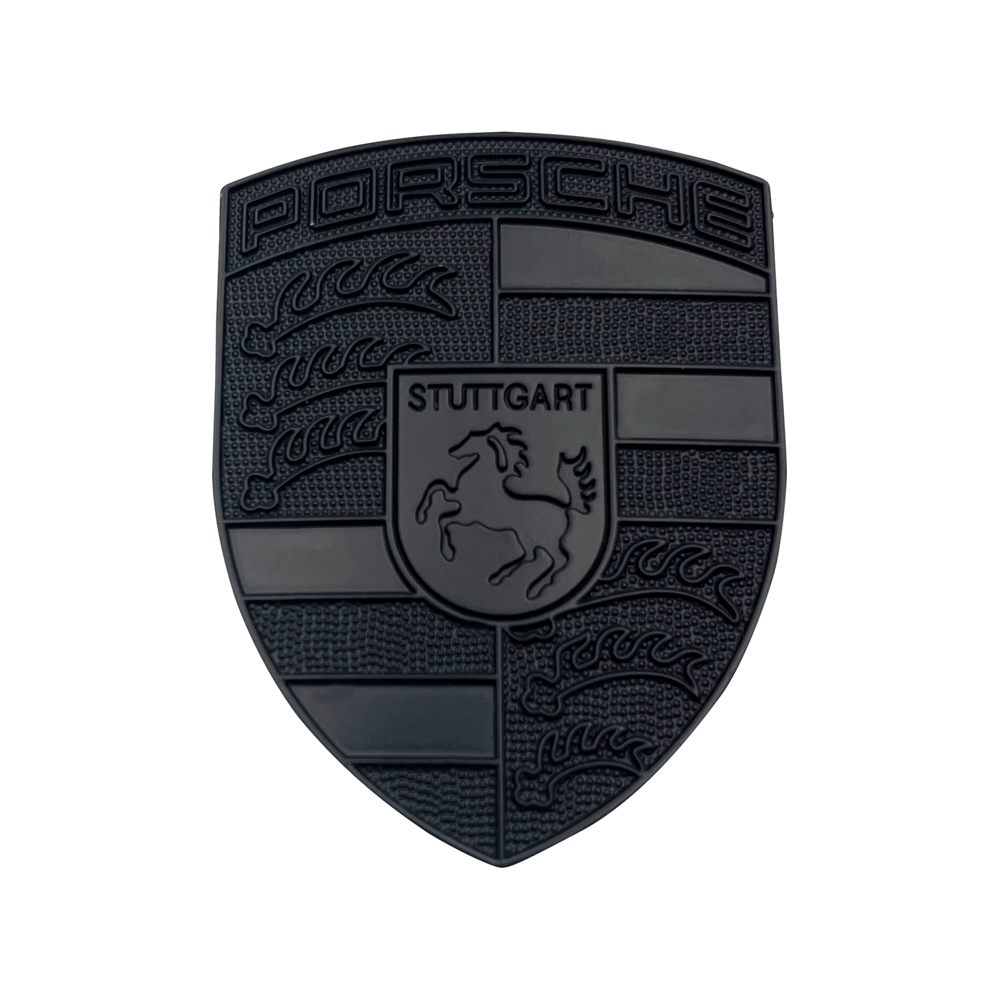 Porsche Front Logo 67 x 50mm Emblem in Black finish