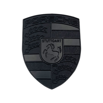 Porsche Front Logo 67 x 50mm Emblem in Black finish