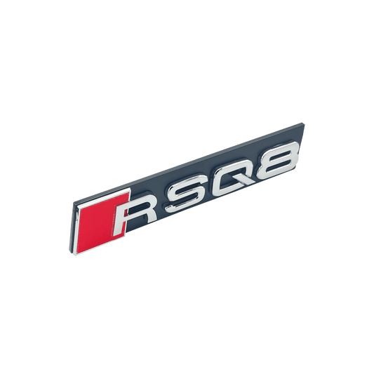 Chrome Audi RSQ8 Front Emblem Badge 
