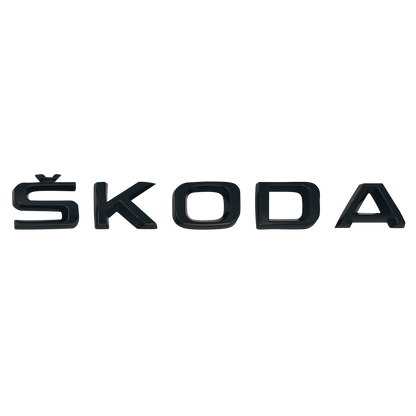 "Skoda" Text Behind Emblem Black 573x37mm