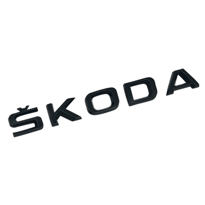 "Skoda" Text Behind Emblem Black 573x37mm