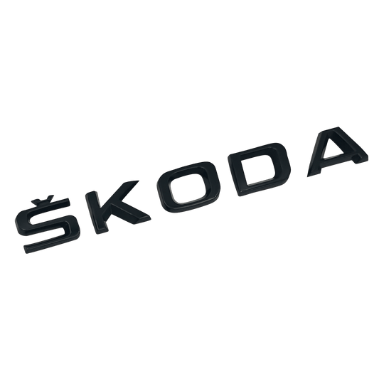 "Skoda" Text Behind Emblem Black 573x37mm