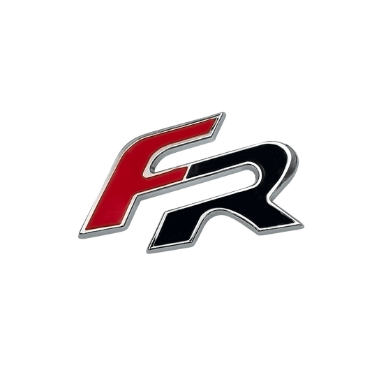Seat FR Rear Emblem Black and Red