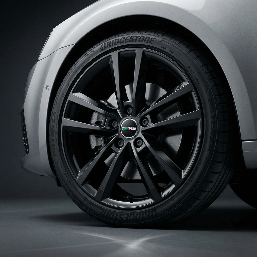 4 pieces Skoda VRS Center caps 56mm