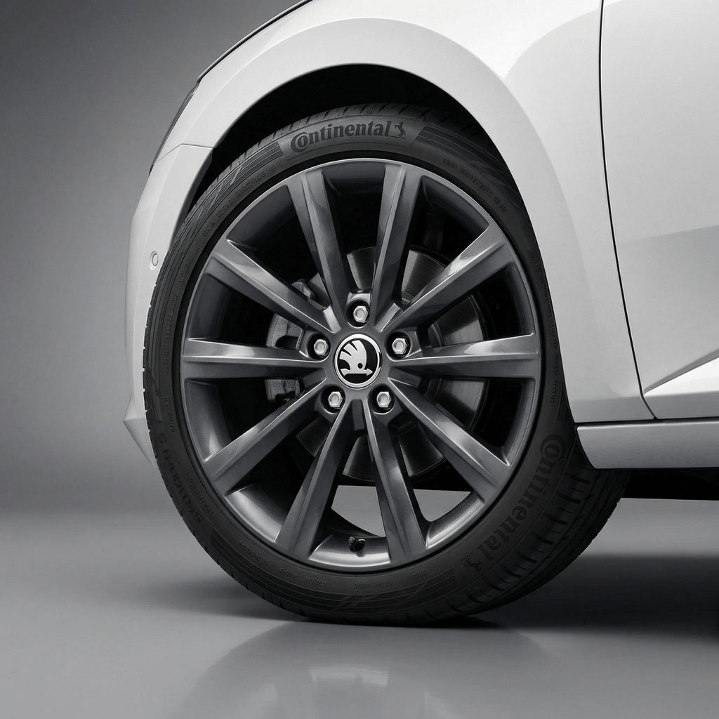 Skoda Chrome and Black Center Caps 56 / 75mm