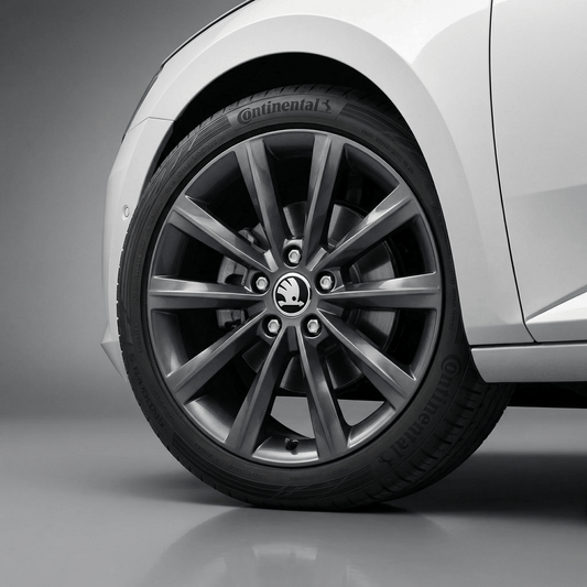 Skoda Chrome and Black Center Caps 56 / 75mm