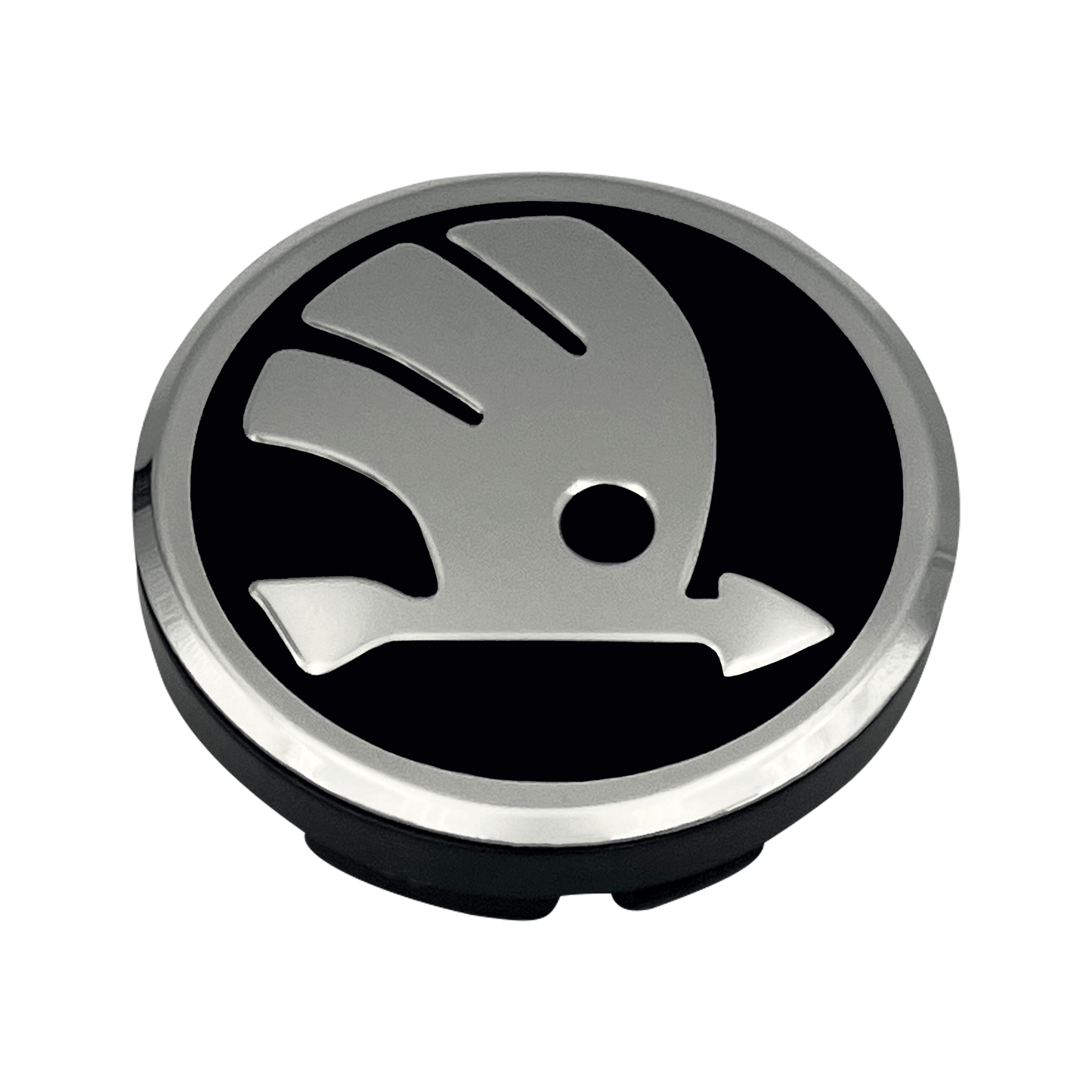 Skoda Chrome and Black Center Caps 56 / 75mm