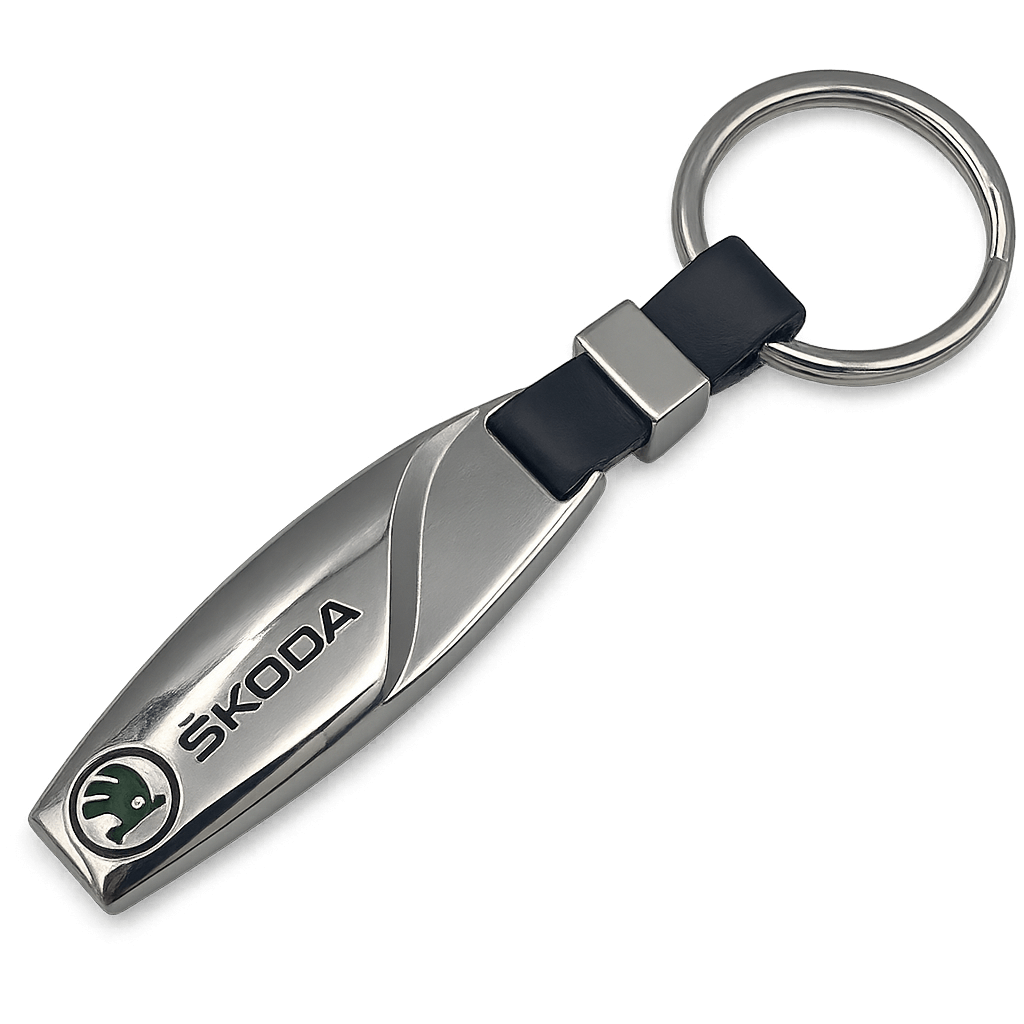 Chrome Skoda Keychain