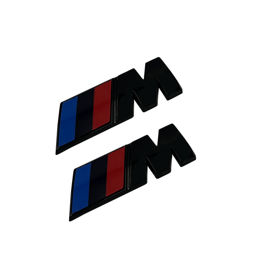 2 stk. Svarte BMW M-Sport emblemer 