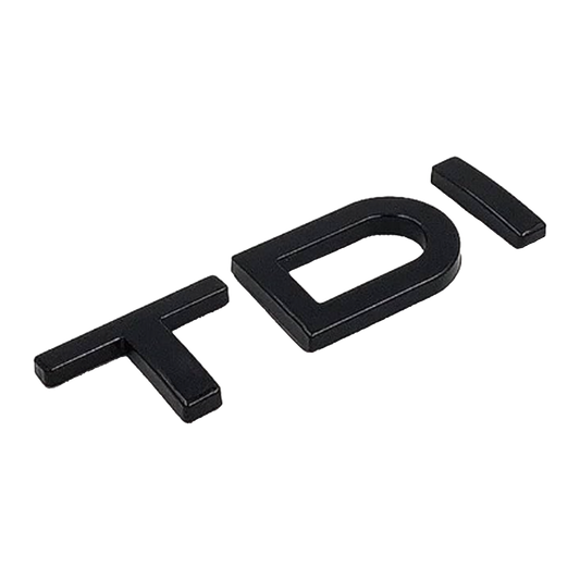 Svart Audi TDI-emblem bak 