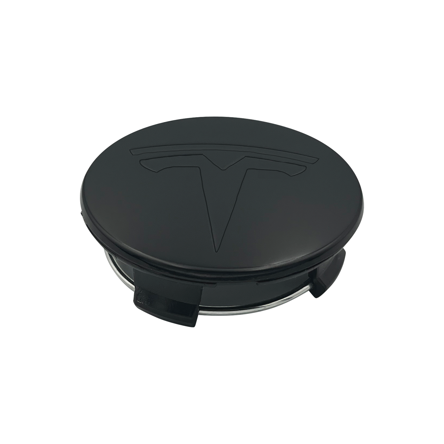 4 pieces. Black Tesla Center Caps 57mm 