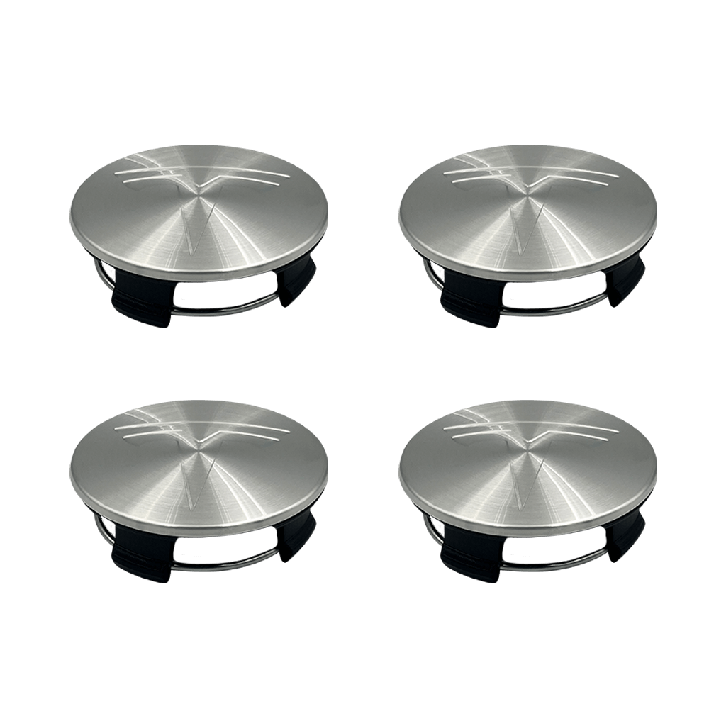 4 pieces. Chrome Tesla Center caps 57mm 