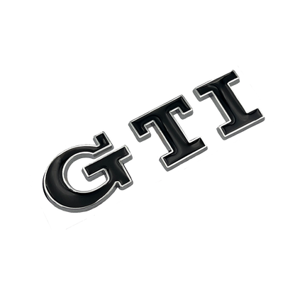 Black &amp; Chrome VW GTI Rear Emblem Badge 