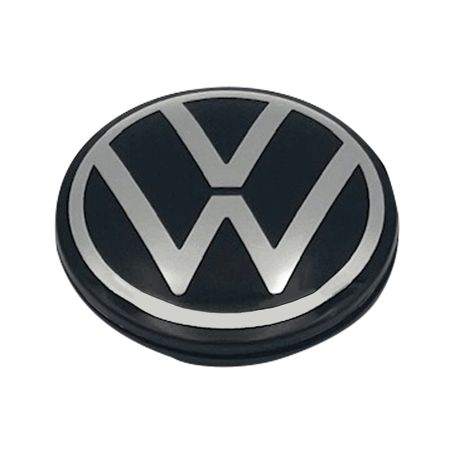 4 pcs. Black &amp; Chrome VW Center caps - New variant 