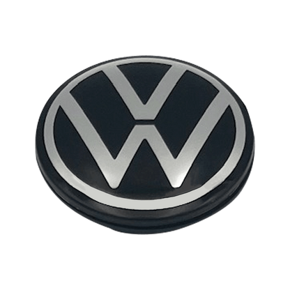 4 pcs. Black &amp; Chrome VW Center caps - New variant 