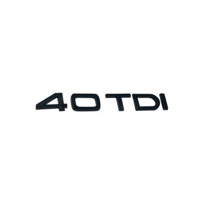 Audi 40 TDI rear emblem glossy black