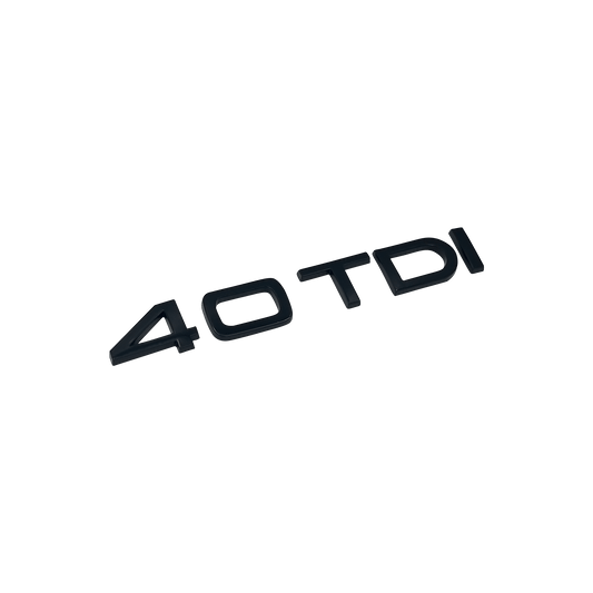 Audi 40 TDI rear emblem glossy black