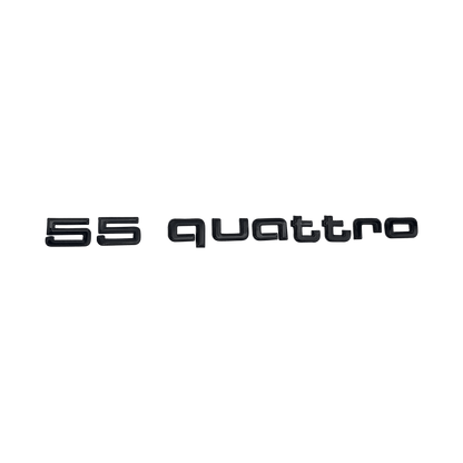 Audi 55 quattro emblem in glossy black