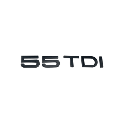 Audi 55 TDI rear emblem glossy black