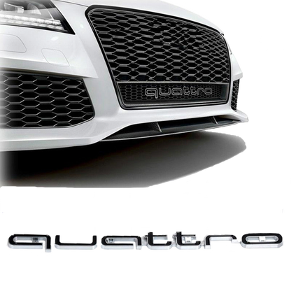 Black Audi quattro Front Emblem Badge 