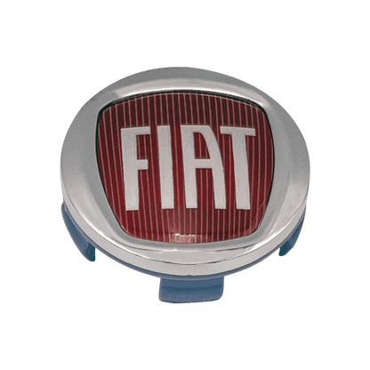 4 pcs. Fiat 500 Center Caps in Red and Chrome 60mm
