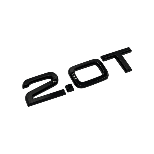 Audi "2.0T" Black Rear Emblem