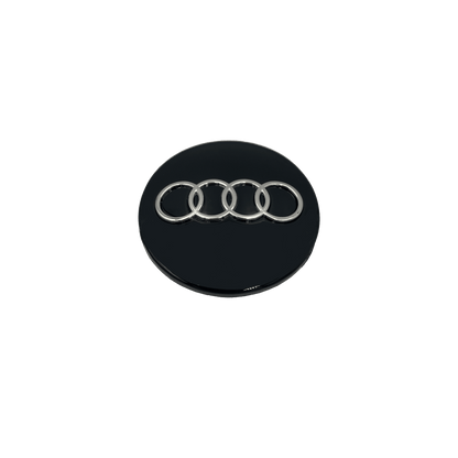 4 Stk. Sorte Audi Centerkapsel Sæt - Driverse - Centerkapsler - Driverse - Driverse - AD-OG-CK-SO-60 - 60mm - Sort - -