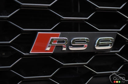 Chrome Audi RS6 Front Emblem Badge 