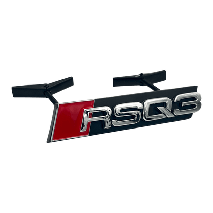 Chrome Audi RSQ3 Front Emblem Badge 