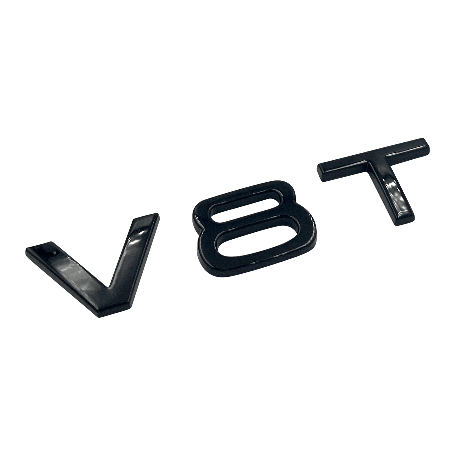 Svart Audi V8T Emblem Badge