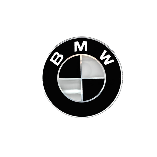 BMW-logo svart og hvit 82mm 